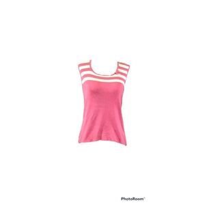 Pink and White Sweater Vest/Tank Top